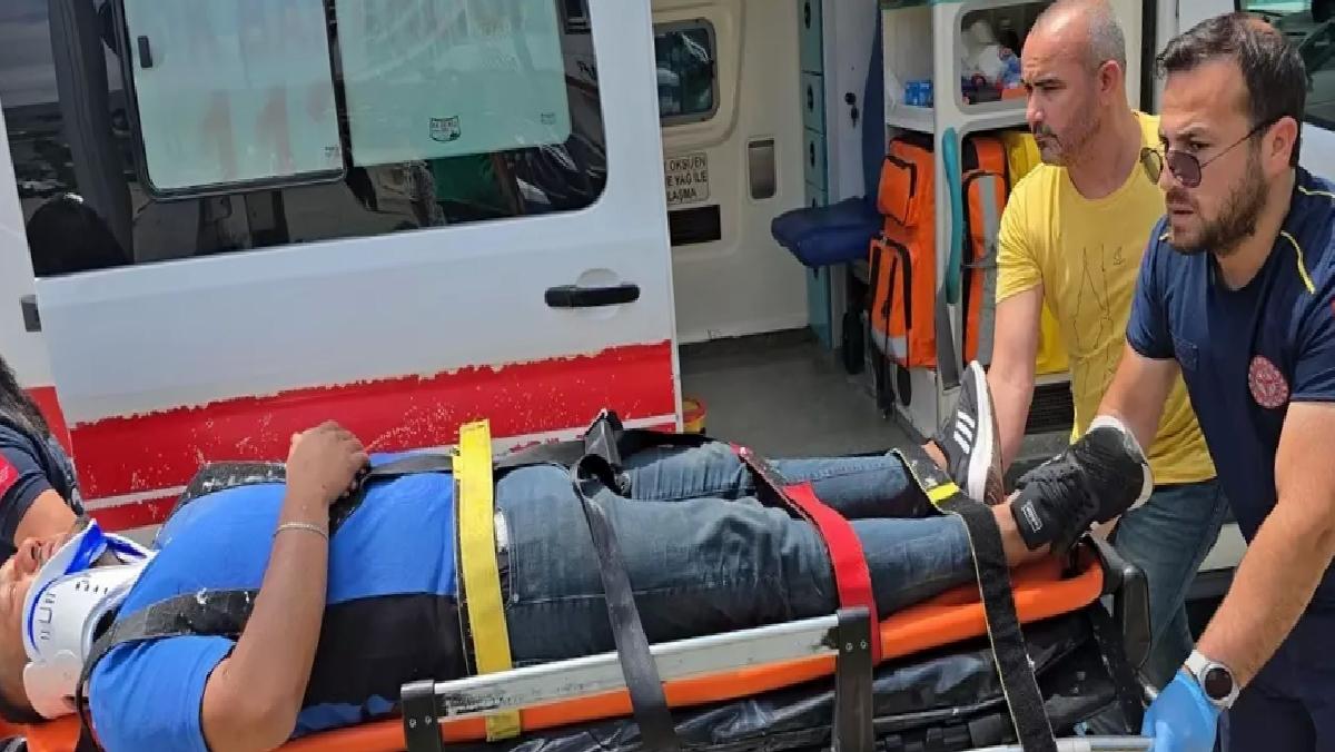 Motosiklet Park Halindeki Araca Çarptı