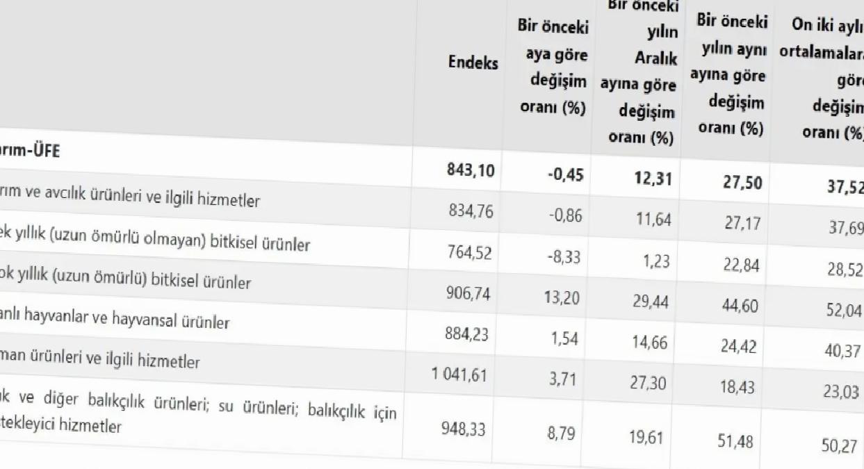 Nisan’da Tarım Fiyatları Yıllık %27,50 Arttı