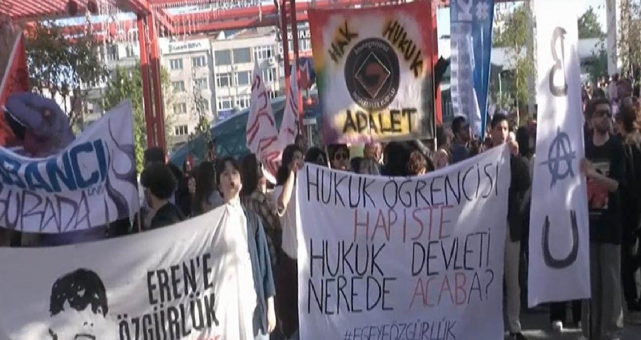 Öğrenciler tutuklu arkadaşları için bir araya geldi