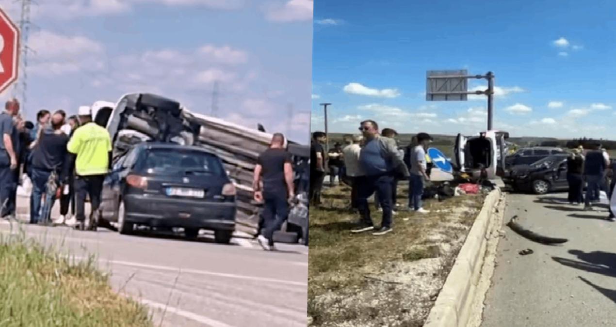 Otomobiller kavşakta çarpıştı; 5 kişi yaralandı