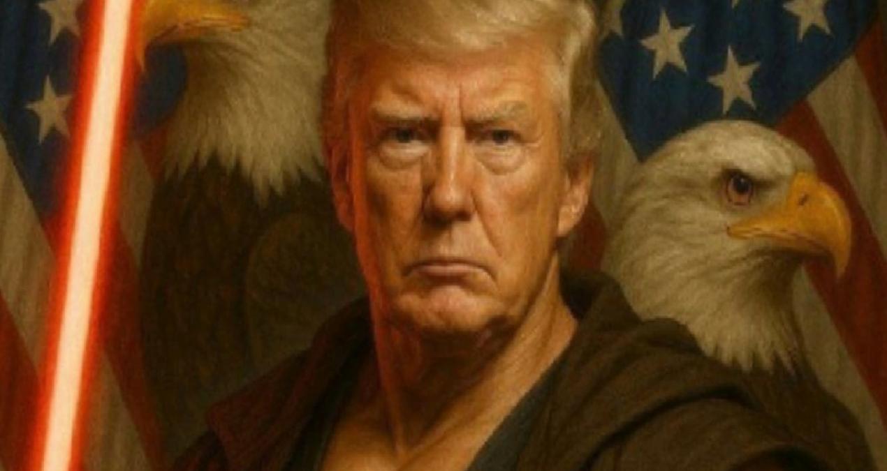 Papalıktan sıkılan Trump, bu kez de Sith lordu oldu