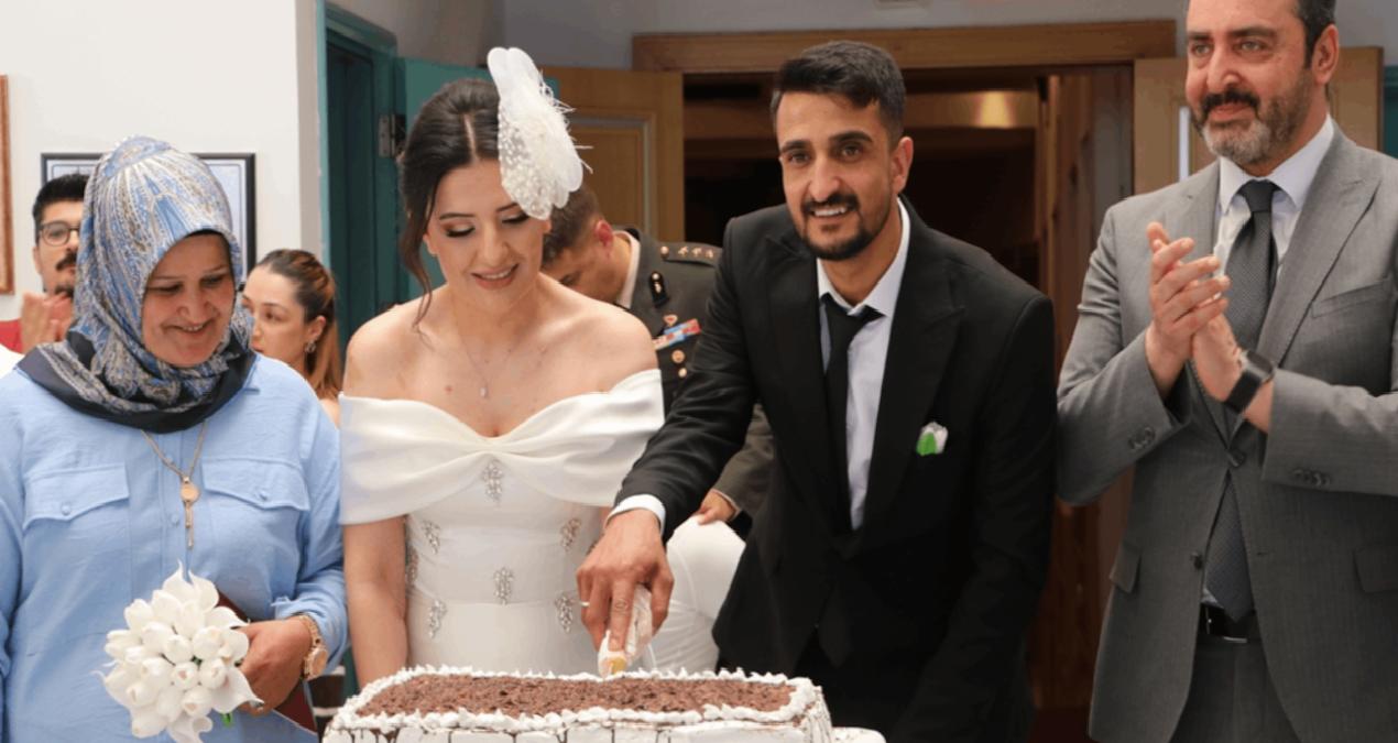Pençe-Şimşek gazisi hastanede nikah kıydı