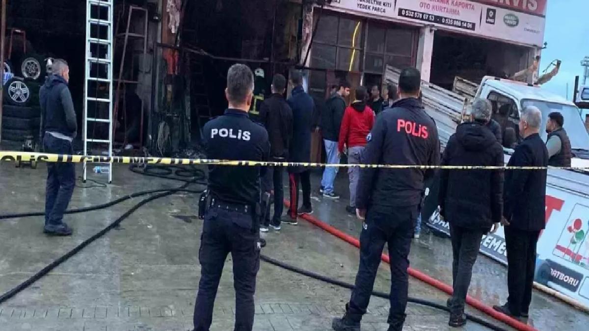 Rize’de Oto Döşeme Atölyesinde Yangın: Tüm Atölye Küle Döndü