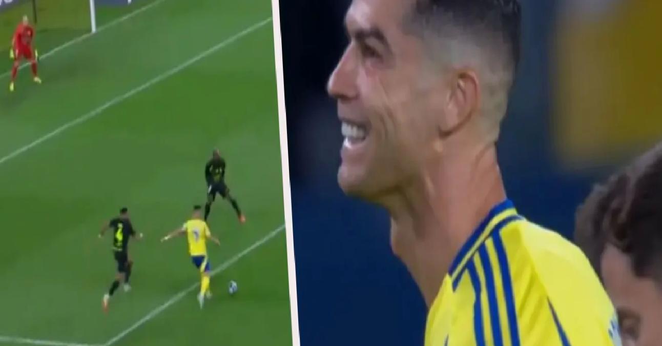 Ronaldo öyle bir şut attı ki kendisi bile güldü