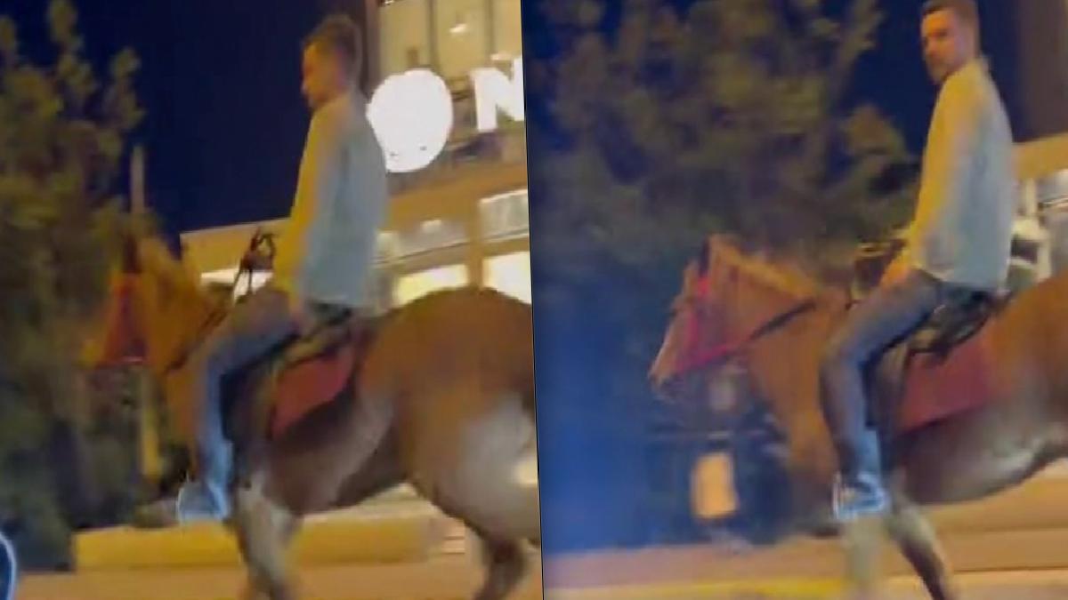 Sakarya’da şehrin göbeğinde dörtnala at sürdü