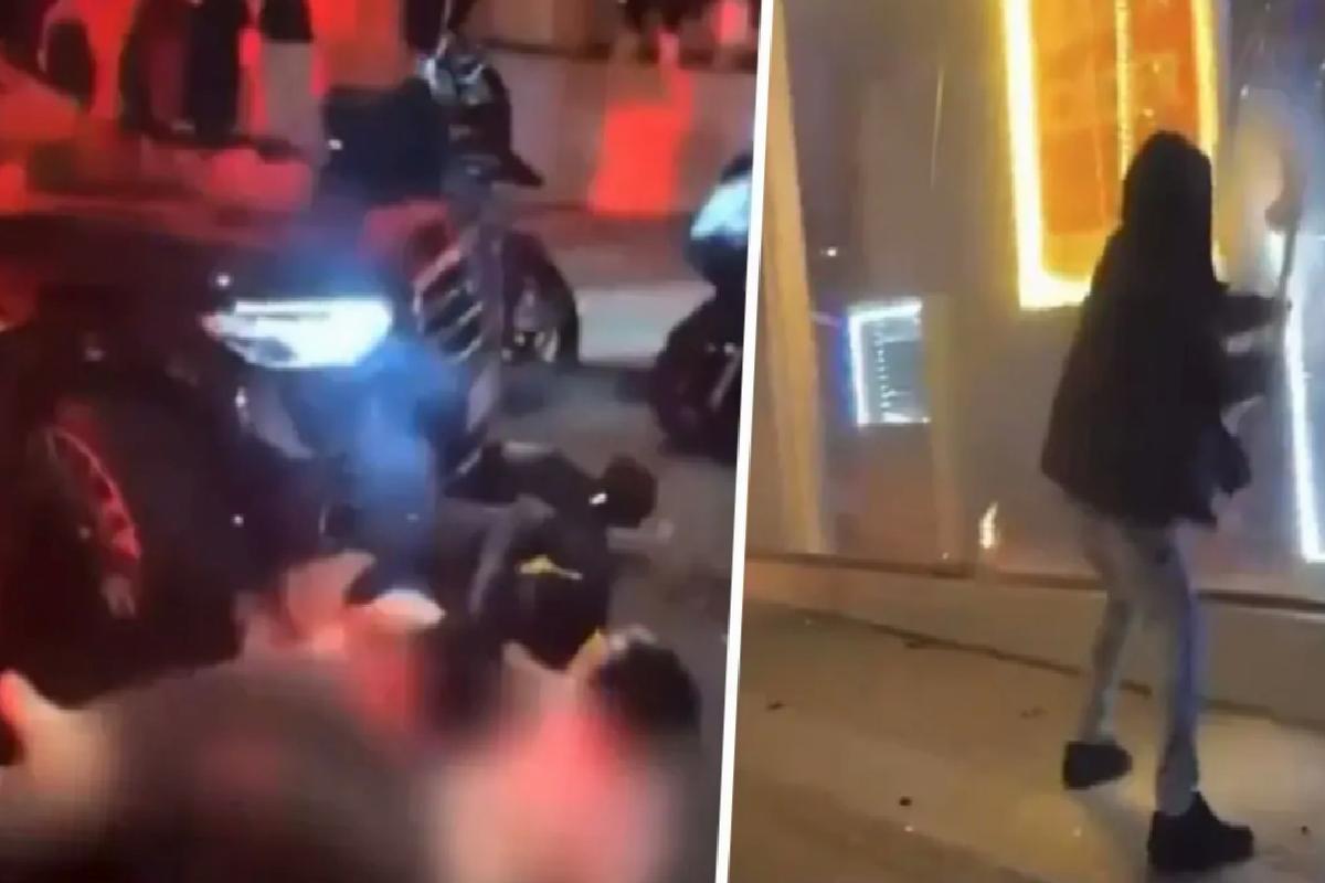 Şampiyonlar Ligi maçına gölge düşüren anlar! Arabaları yaktılar, sokakları yıktılar