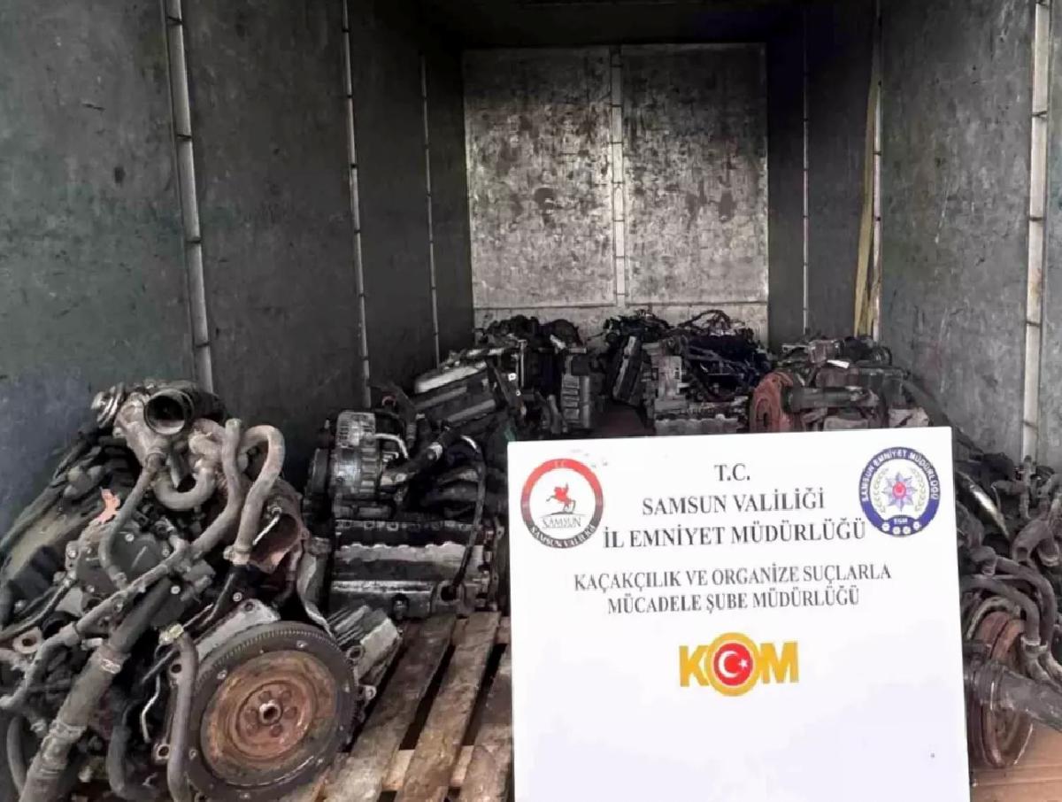 Samsun’da Kaçak Lüks Araç Motoru Operasyonu