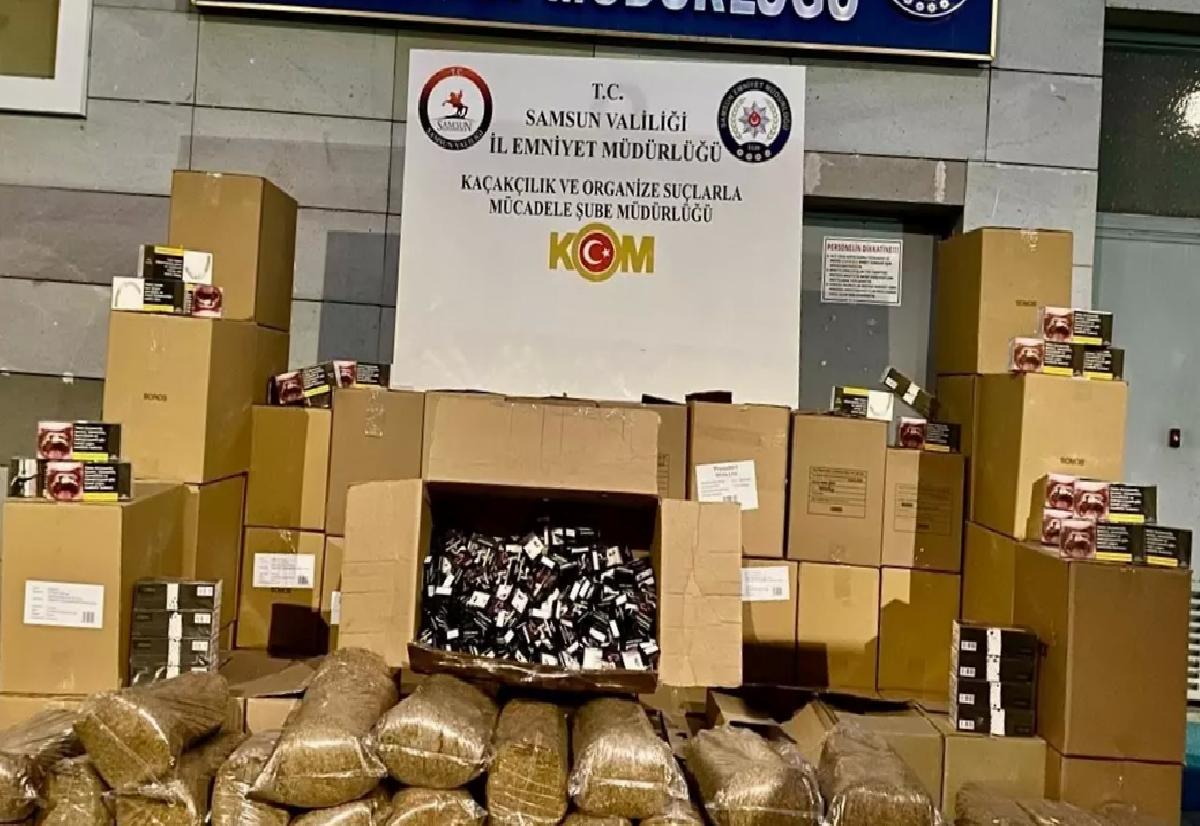 Samsun’da Kaçak Sigara Operasyonu
