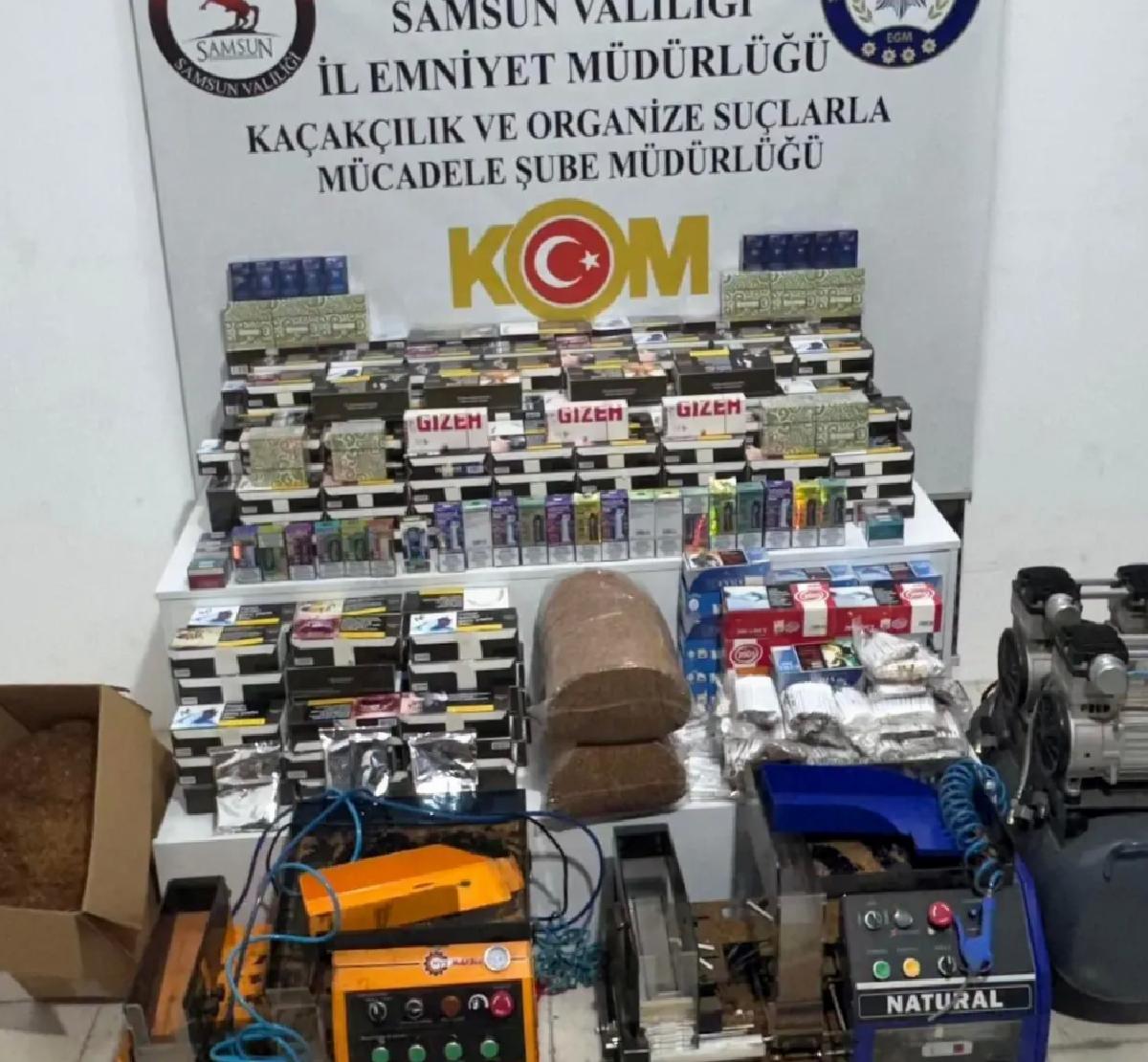 Samsun’da Kaçak Tütün Operasyonu