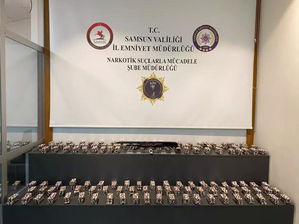 Samsun’da Narkotik Operasyonu: 15 Bin Hap ve Tüfek Ele Geçirildi