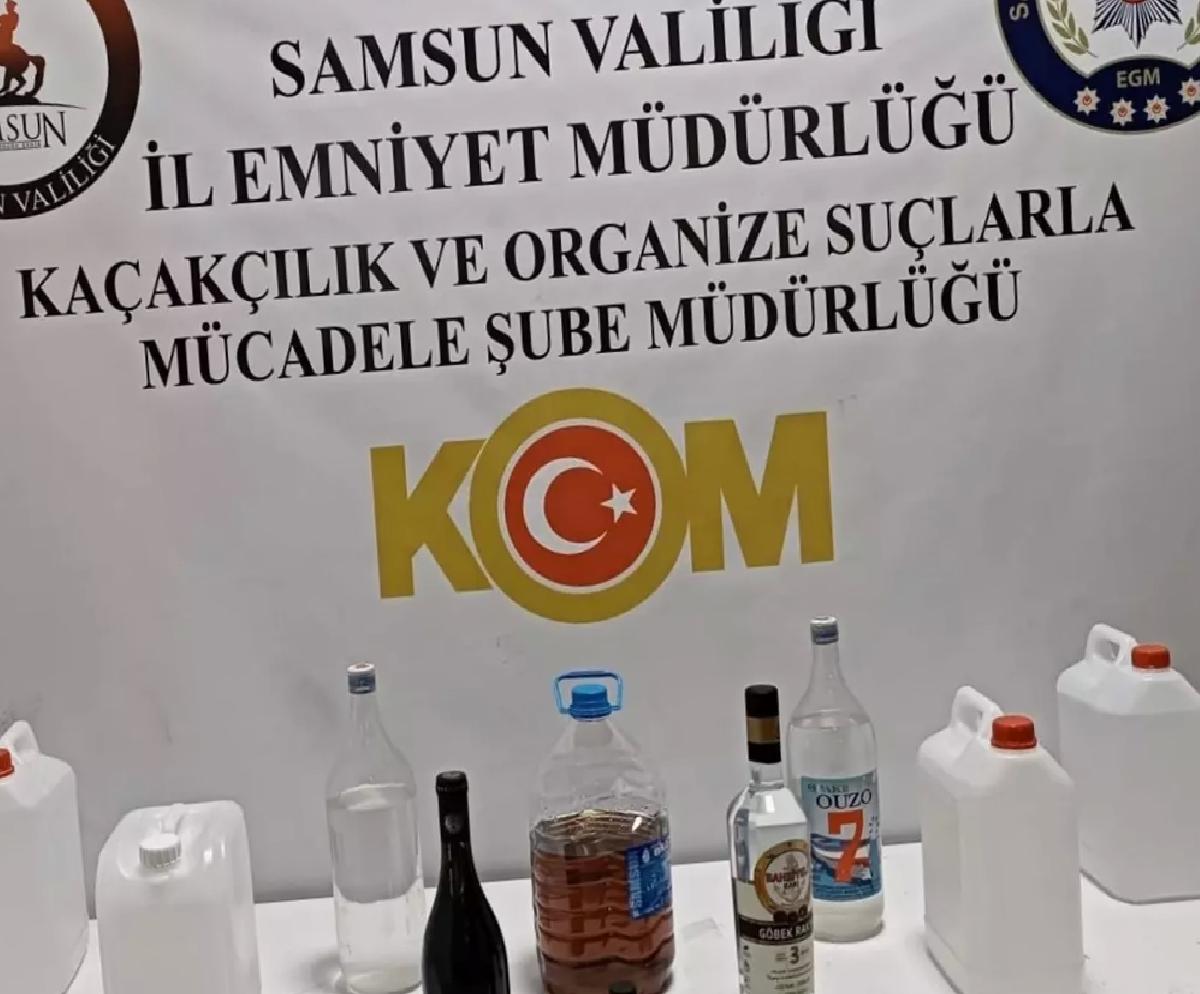 Samsun’da Sahte İçki Operasyonu