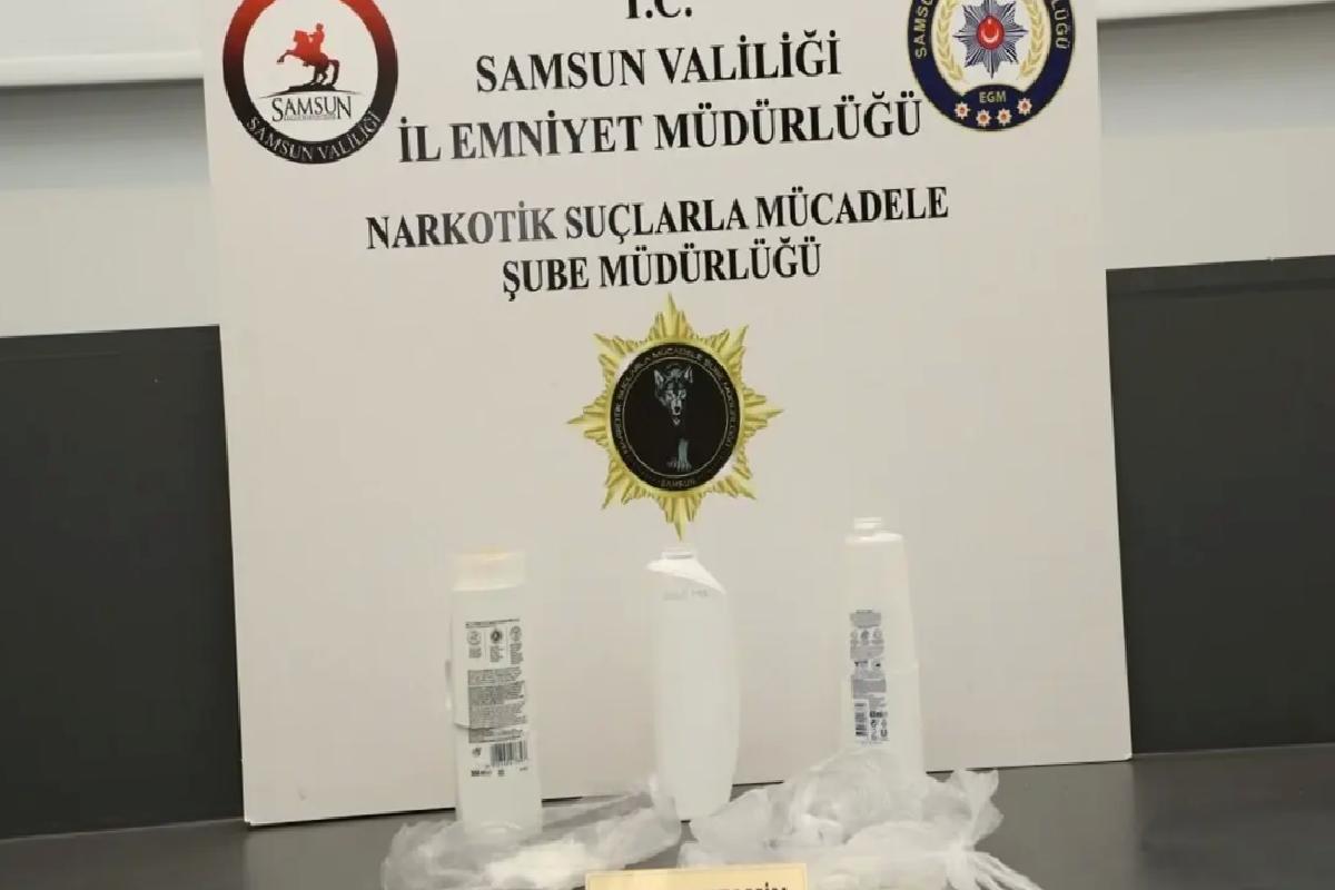 Samsun’da Şampuan Kutusunda Uyuşturucu Bulundu