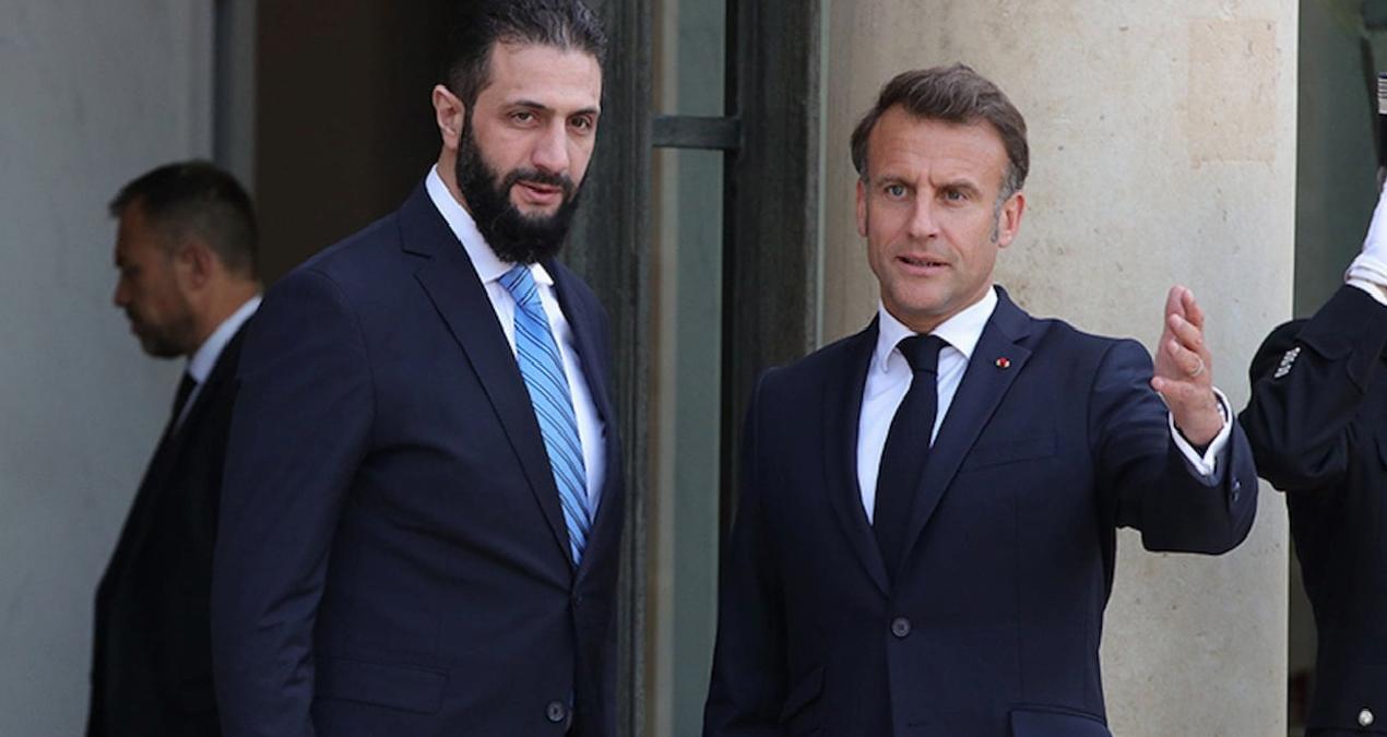 Şaraa ilk kez Avrupa’da! Macron’la görüştü