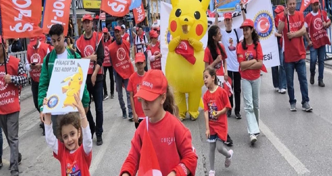 Saraçhane’de gündem olan Pikachu 1 Mayıs alanında görüldü