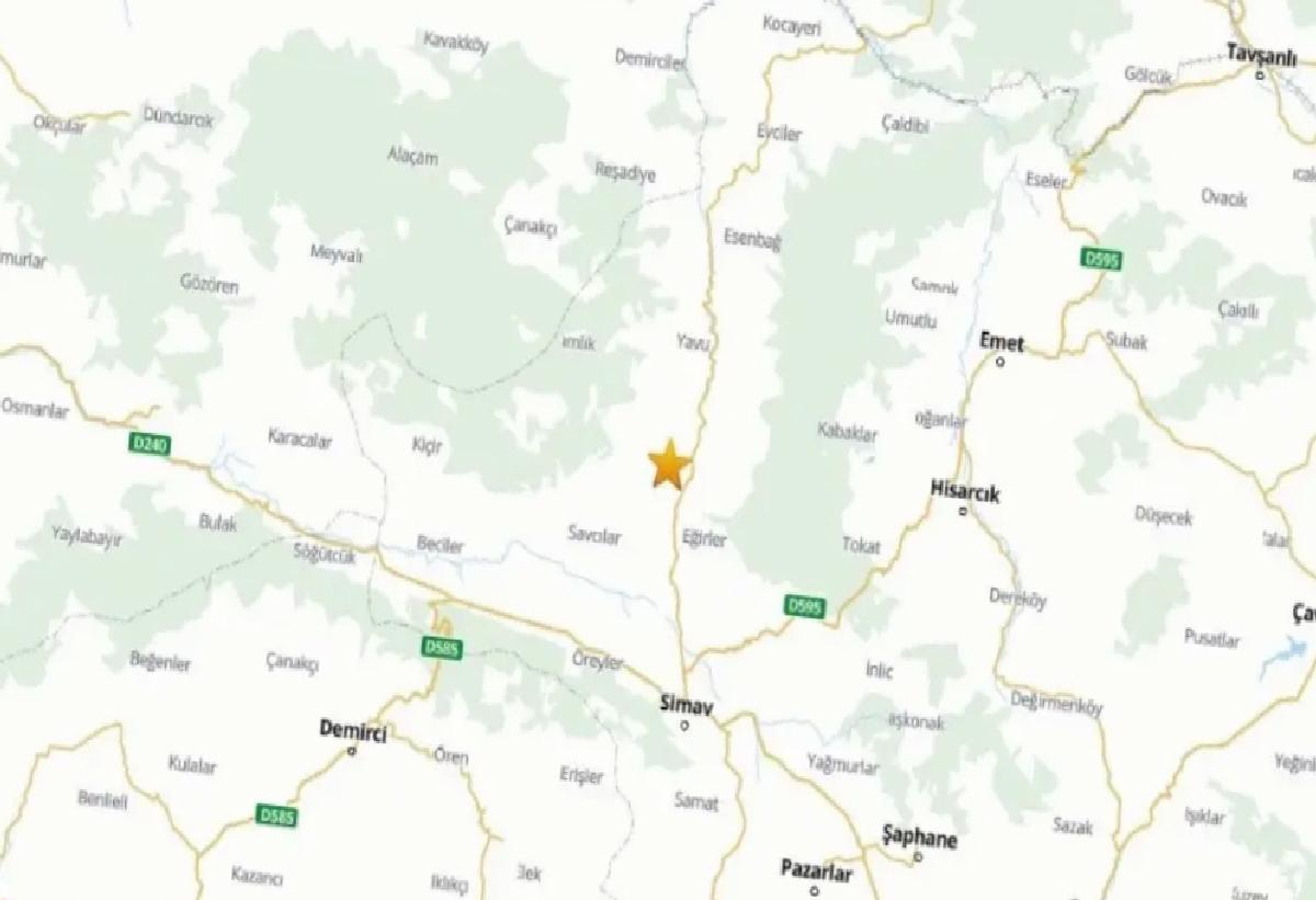 Simav’da 4 Büyüklüğünde Deprem