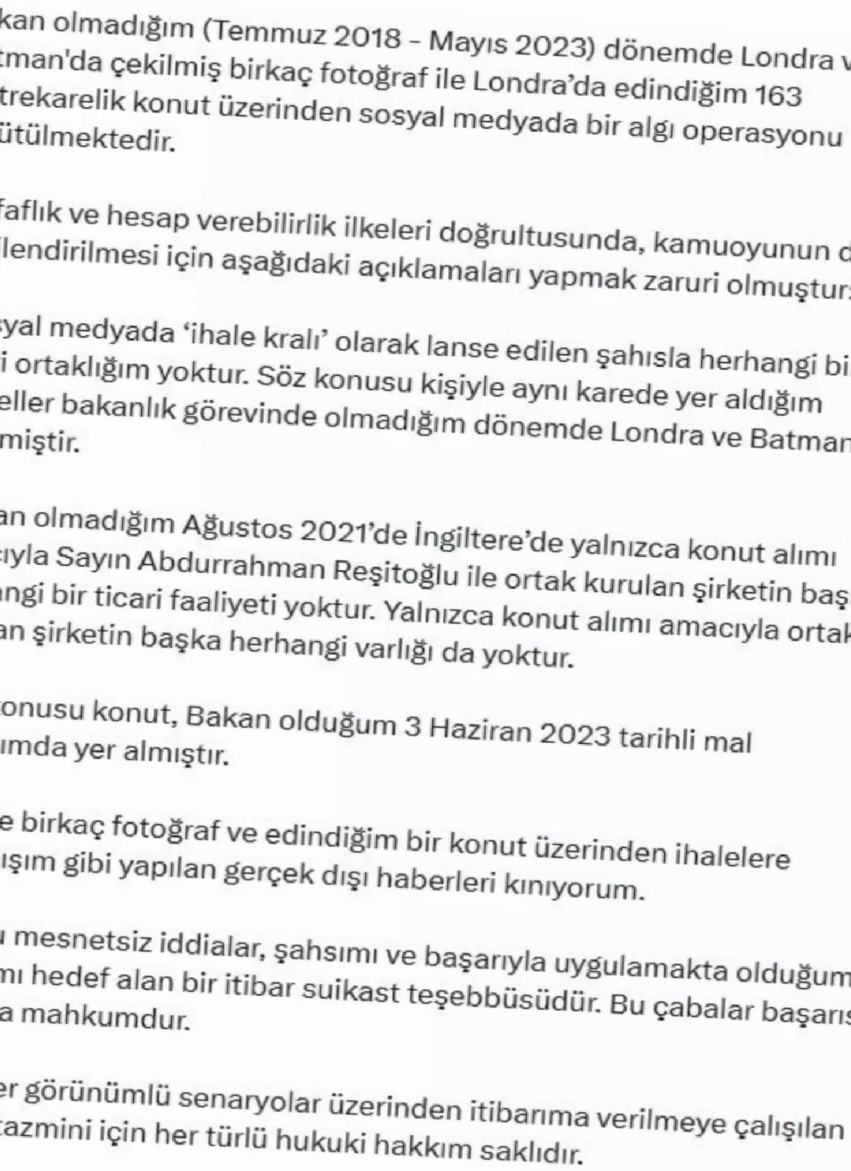 Şimşek’ten İtibar Suikasti Açıklaması