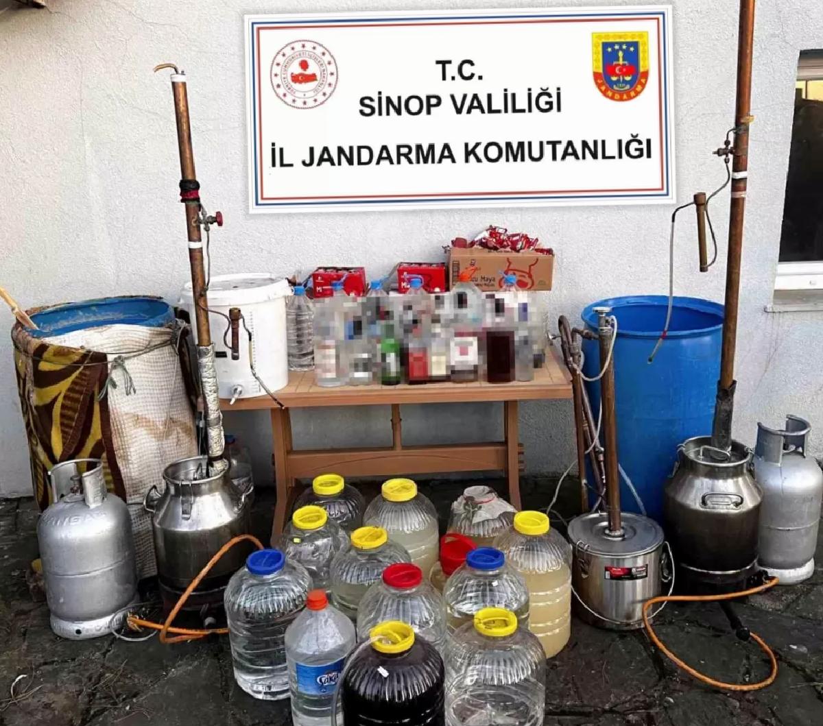 Sinop’ta Kaçak Alkol Operasyonu