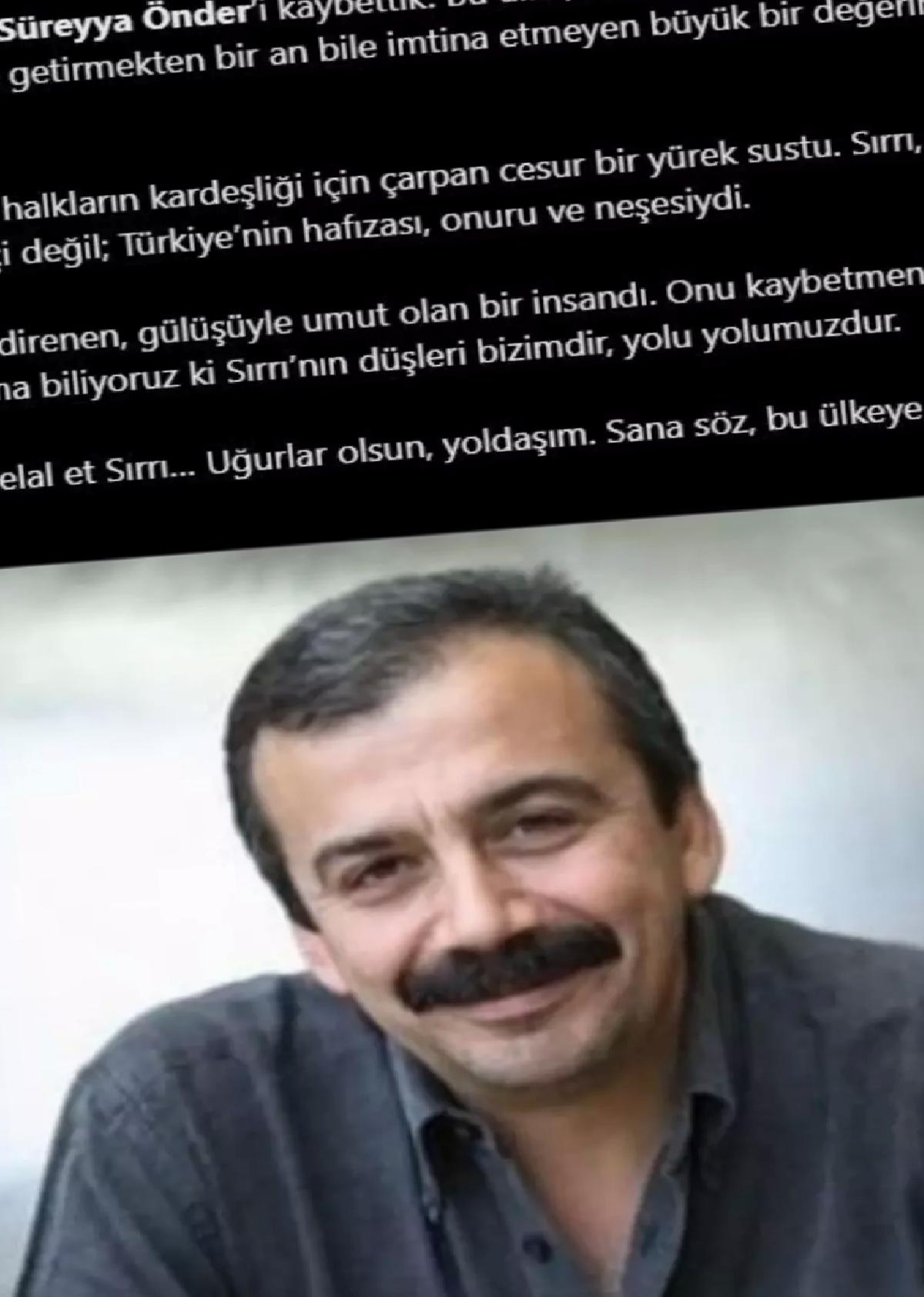 Sırrı Süreyya Önder’e Veda