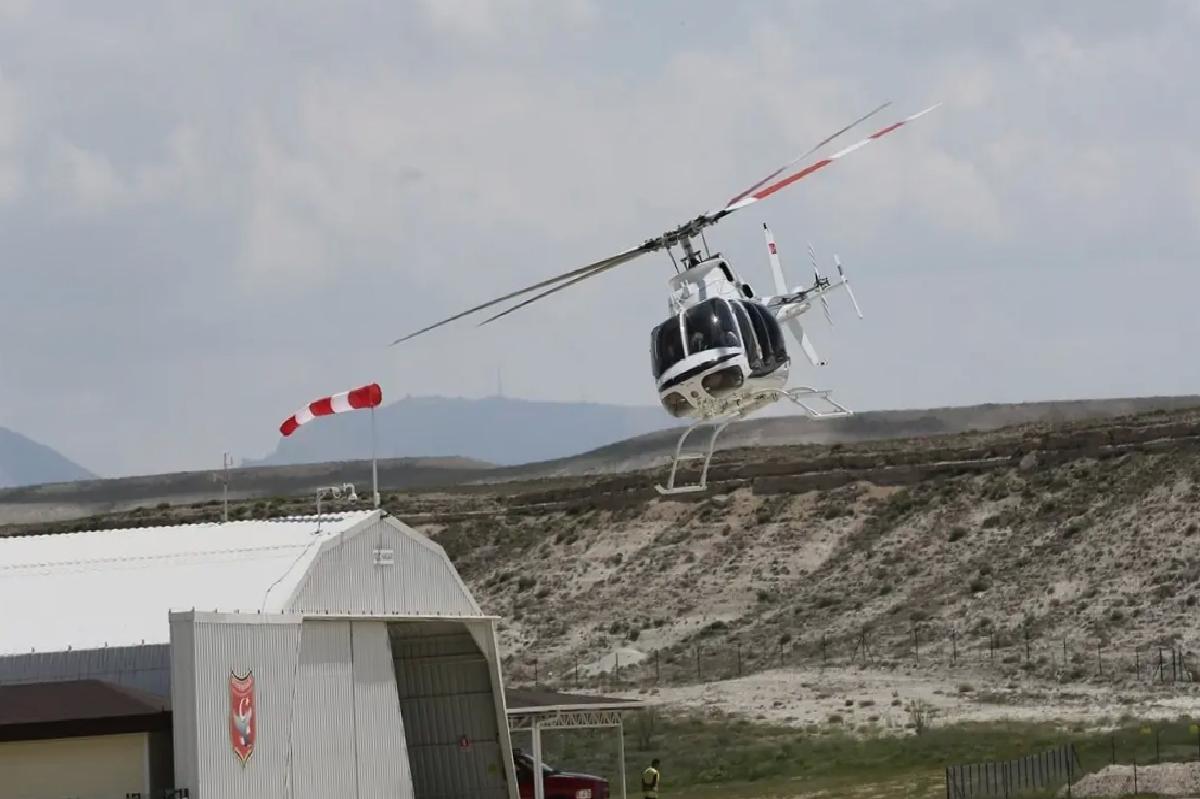 Sivrihisar’da Gençler Helikopterle Uçtu