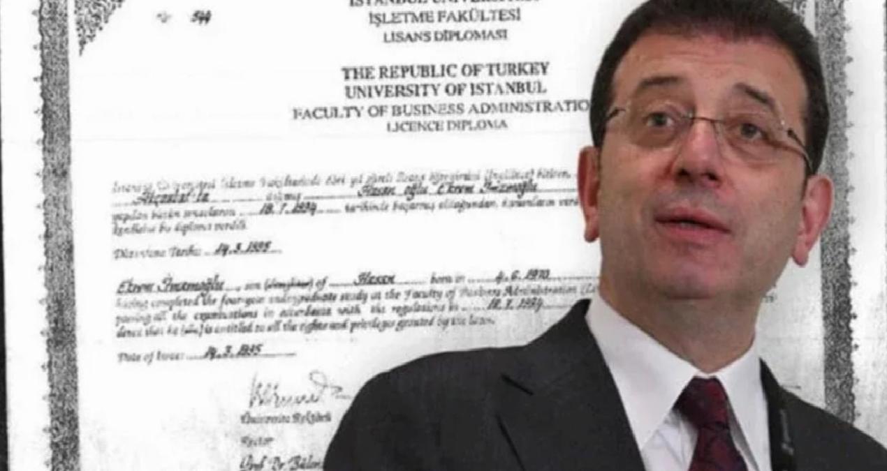 Son Dakika… Ekrem İmamoğlu’nun diploması silindi