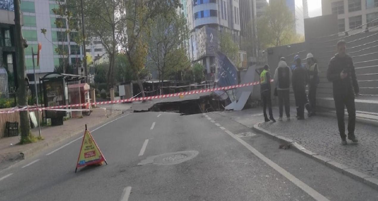 Son dakika… Sarıyer’de yol çöktü: Eski Büyükdere Caddesi trafiğe kapatıldı
