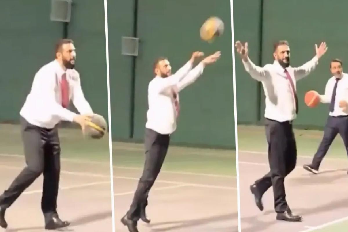 Suriye Cumhurbaşkanı Ahmed Şara Dışişleri Bakanı ile basketbol oynadı