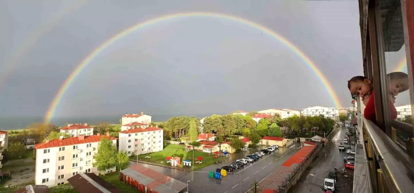 Tatvan’da Yağmur Sonrası Gökkuşağı Şöleni
