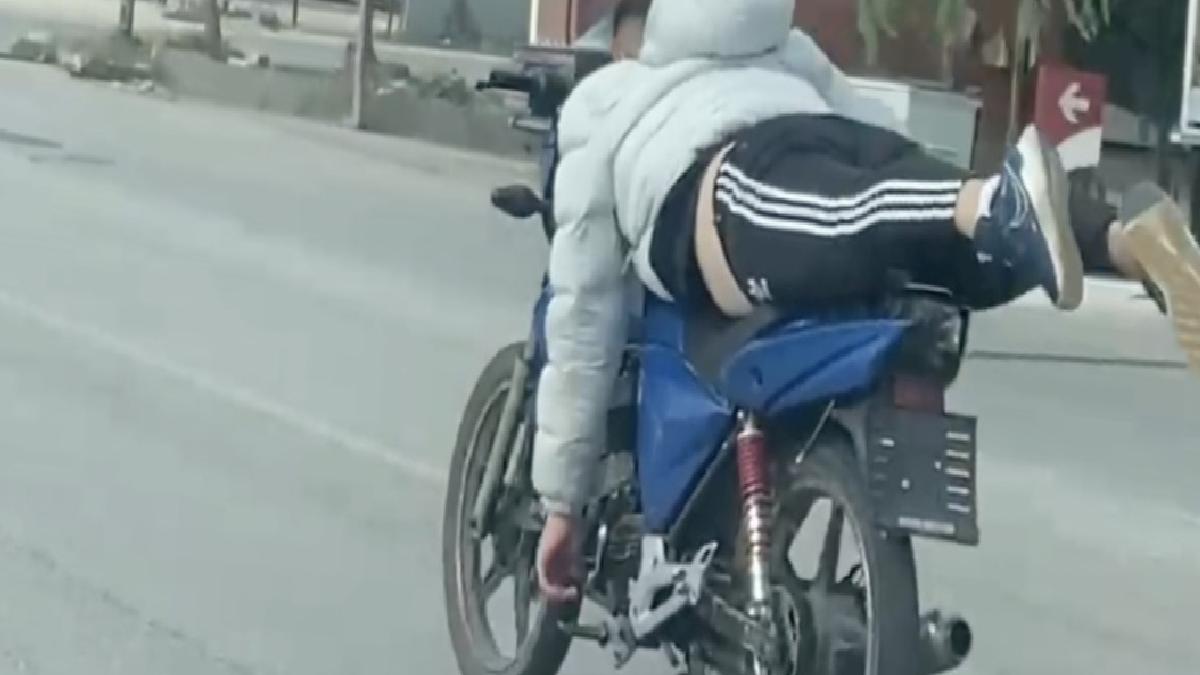 Tekirdağ’da motosikleti yüzüstü sürdü