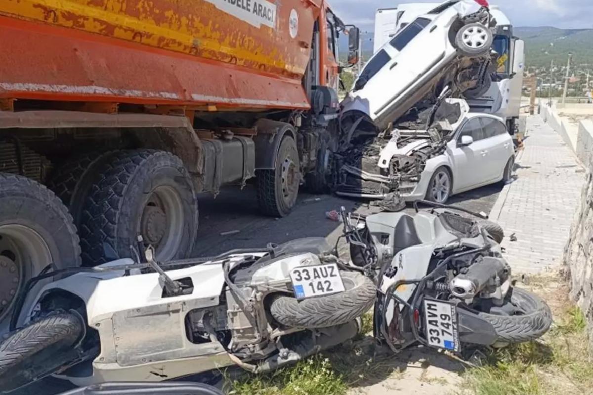 Tosmurlu Mahallesi’nde Kamyon Kazası