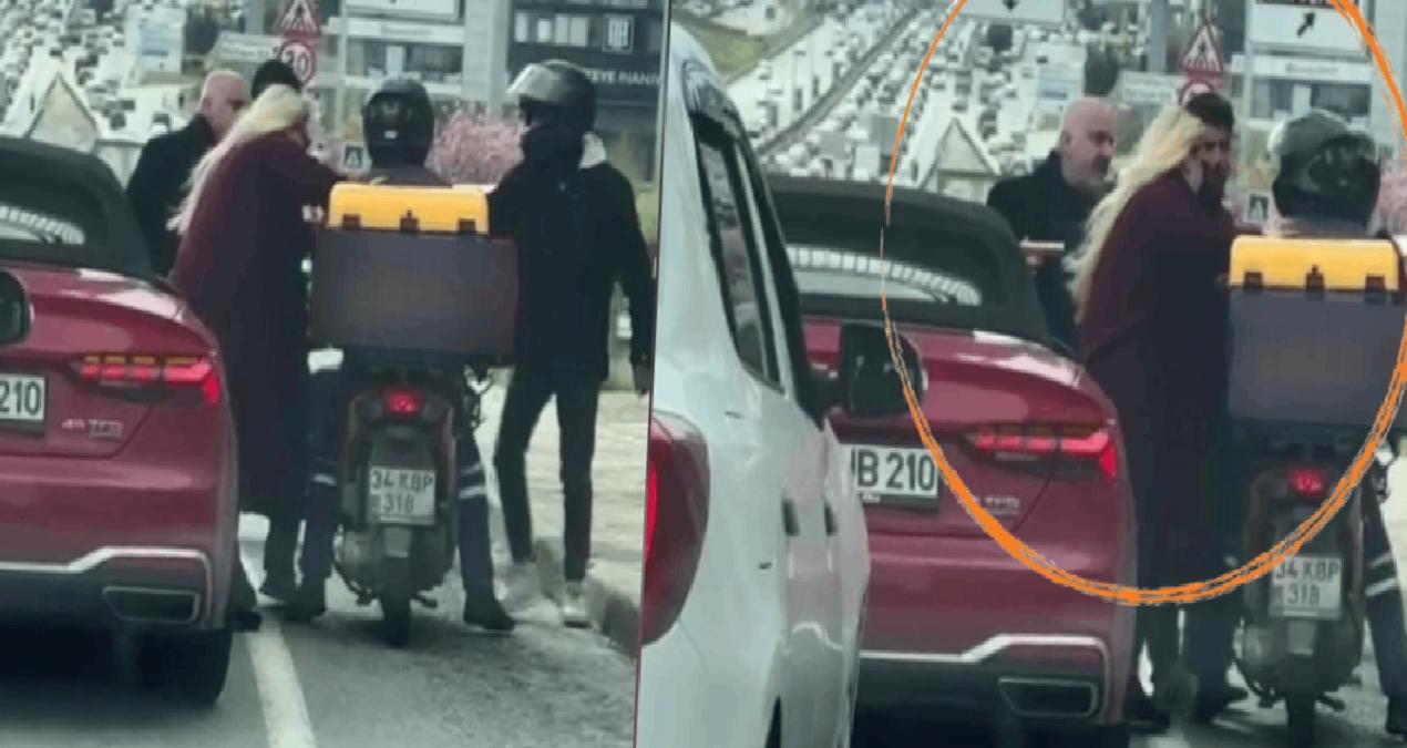 Trafik dehşet: Tartıştığı motokuryeye silah çekti