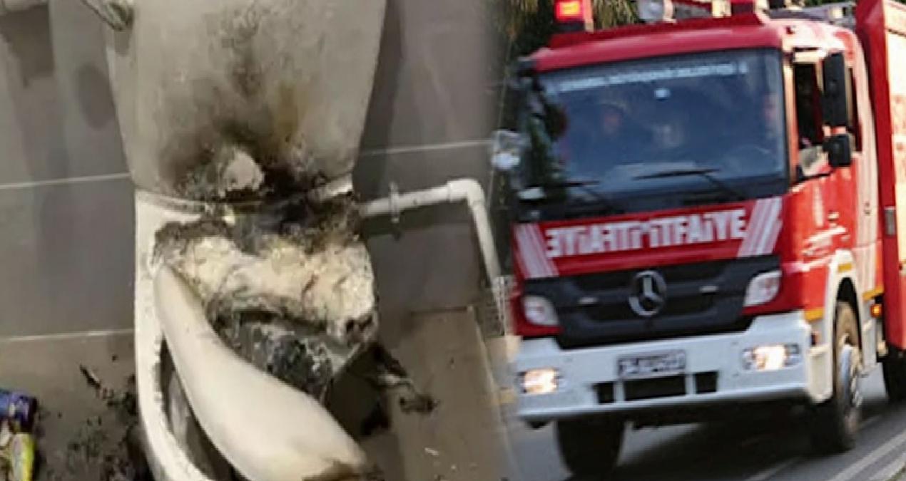 Tuvalet patladı genç adam ağır yaralandı