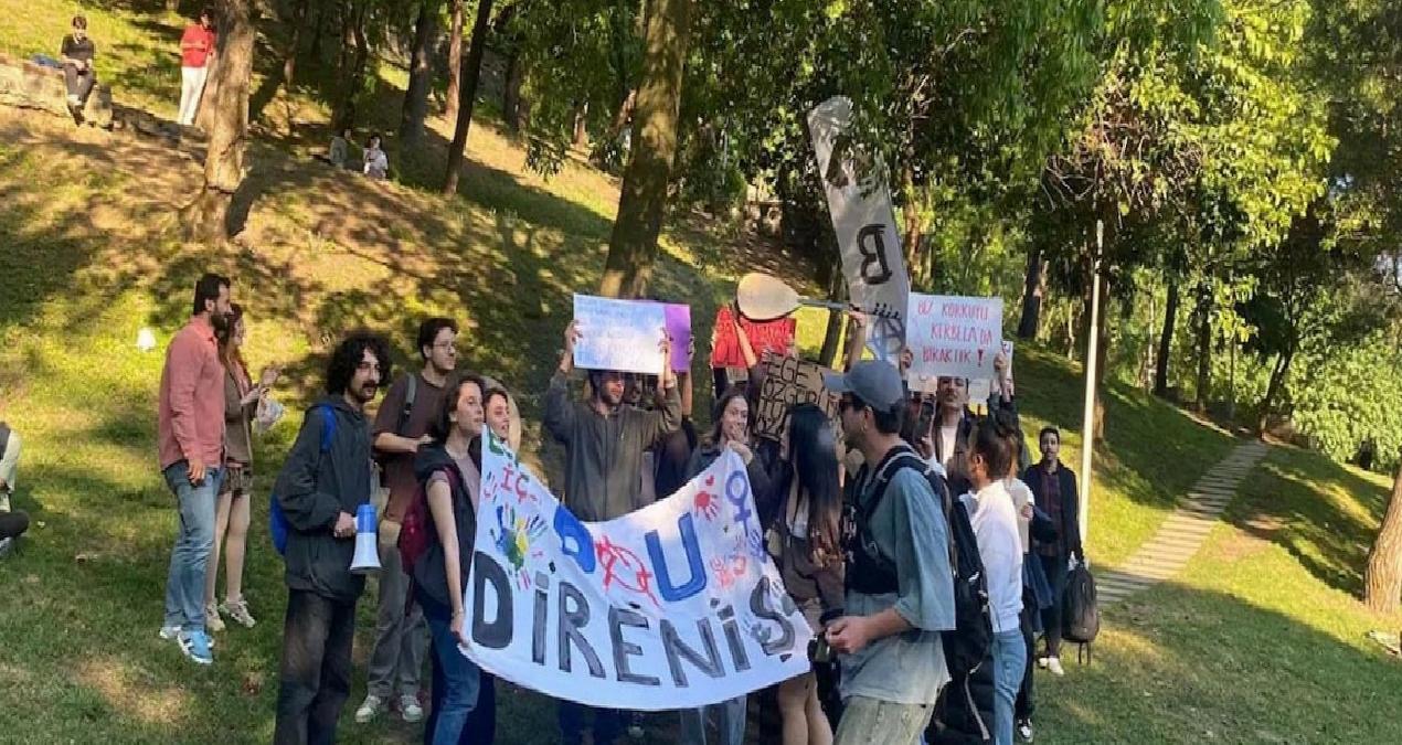 Üniversite öğrencilerinden tutuklu gençlere destek eylemi
