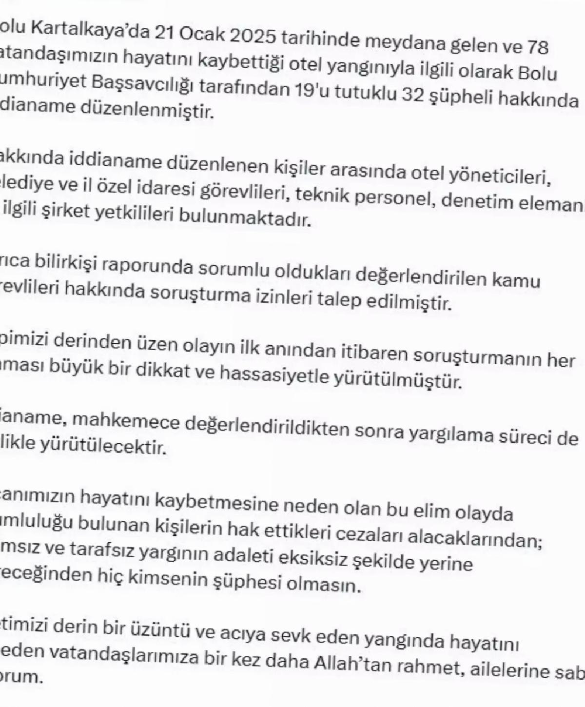 Yangın Faciasında Sorumlular Hakkında İddianame