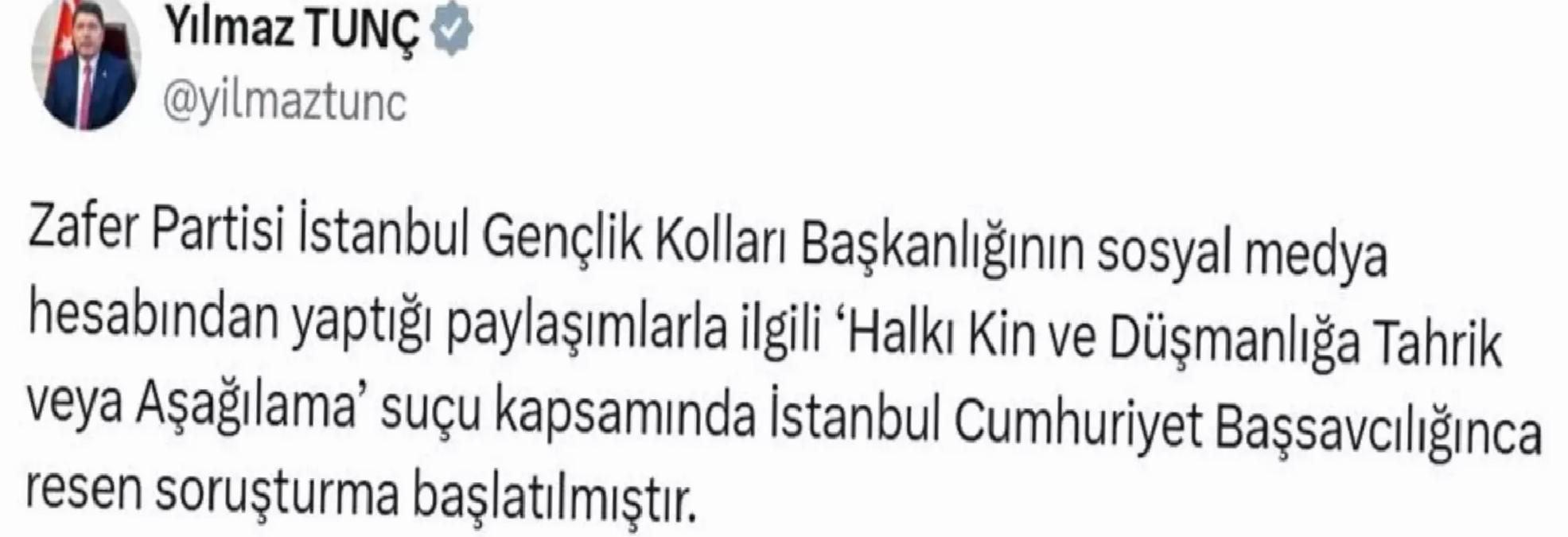 Zafer Partisi’ne Soruşturma