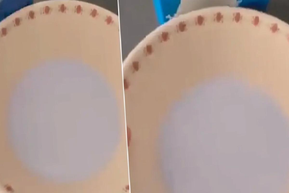 Zincir marketten alınan paketten mavi süt çıktı
